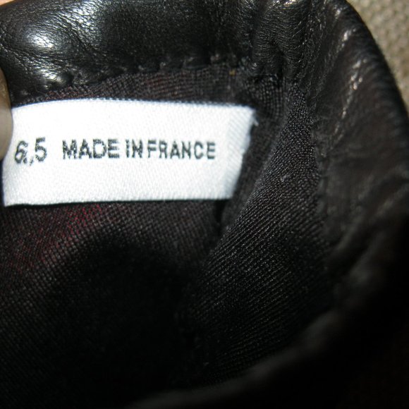 ❤️AMAZING! Gloves CHRISTIAN DIOR  Made in France Red Black LAMBSKIN /SPANDEX 6.5 - Picture 11 of 14